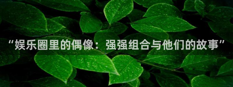 高德娱乐：“娱乐圈里的偶像：强强组合与他们的故事”
